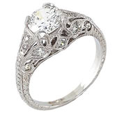 Round engagement rings antique