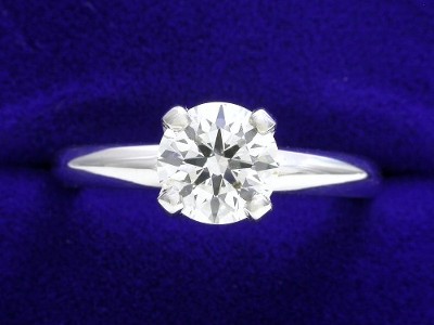 Round Diamond Ring: 1.01 carat in 4-prong Solstice style mounting ...